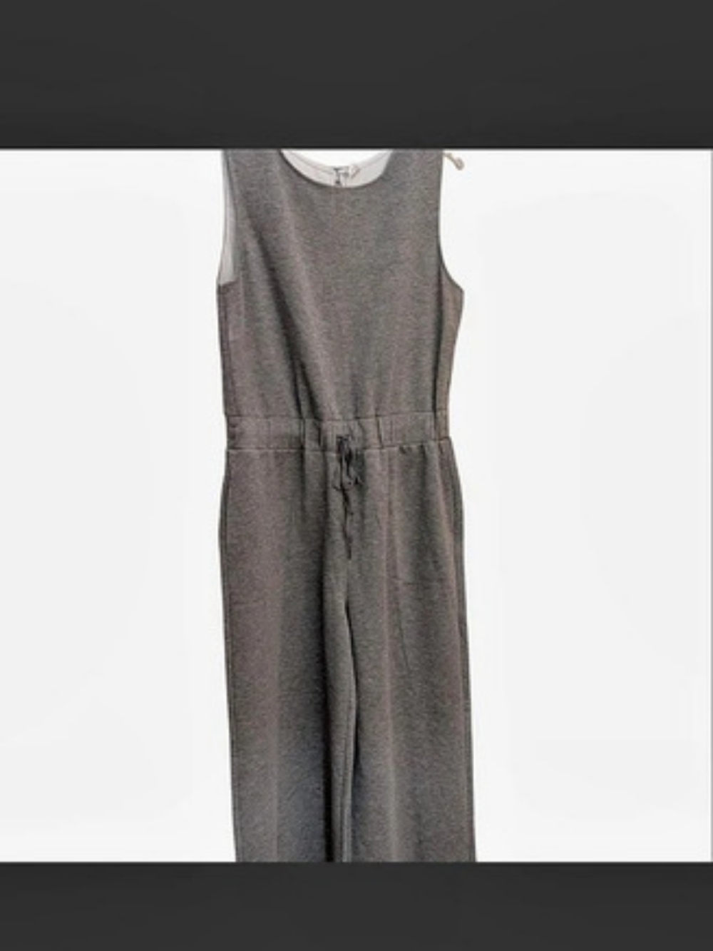 Anrabess. Gray Sleeveless Wide Leg Jumpsuit NWT large